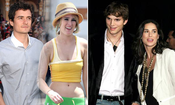 Demi Moore, Ashton Kutcher, Orlando Bloom