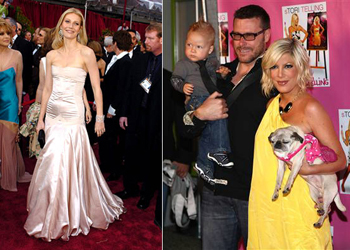 Gwyneth Paltrow y Tori Spelling mamás a tiempo completo