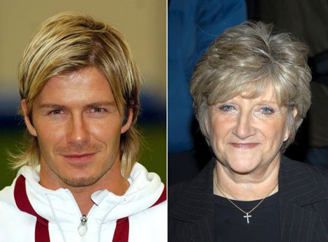 David Beckham y mamá